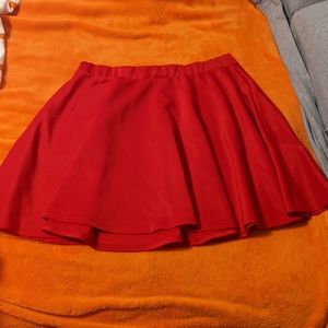 Stretch Lycra Skater Skirt Circle Plus Womens